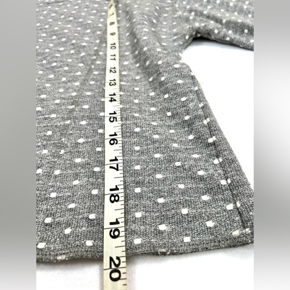 BLU PEPPER Women’s Polka Dot Gray White Crop Top 3/4 Sleeve Comfy Casual Small - Picture 7 of 12